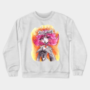 Watercolor Witch Women Crewneck Sweatshirt